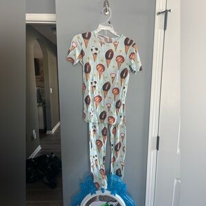 Posh Peanut Sports and Treats Pajama Set - Light Blue